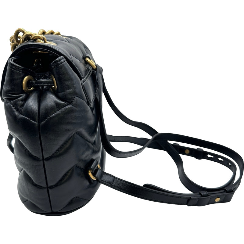 グッチ GUCCI GGマーモント リュック 777253 ブラック キルティング グッチ GUCCI GGマーモント リュック 777253 ブラック キルティング
