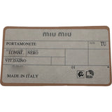 ミュウミュウ miu miu コインケース 5MM268 ブラック レザー レディース コインケース