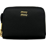 ミュウミュウ miu miu コインケース 5MM268 ブラック レザー レディース コインケース