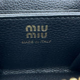 ミュウミュウ miu miu コインケース 5MM268 ブラック レザー レディース コインケース