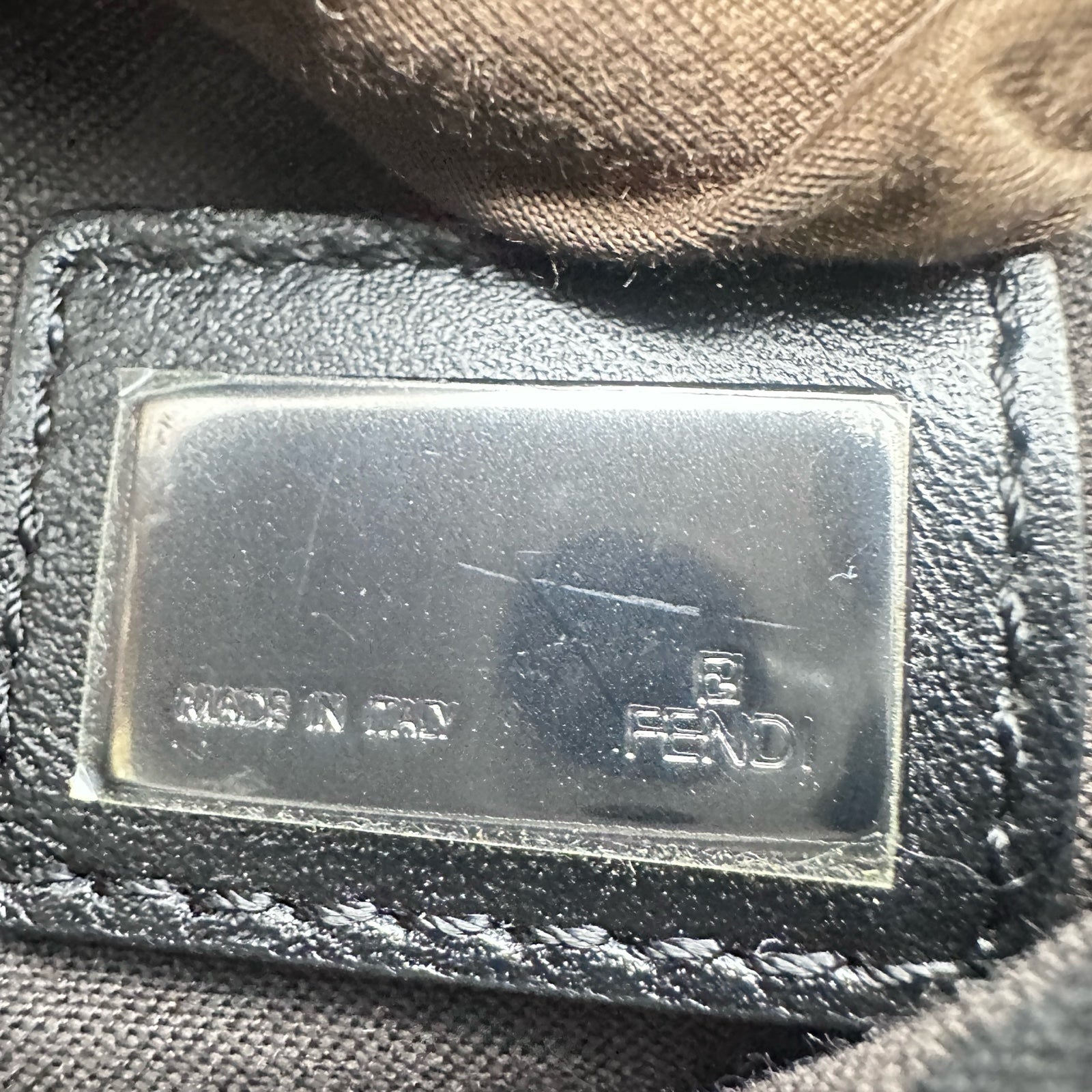 フェンディ FENDI ズッキーノ柄 ショルダー 8BT075 ブラック シルバー