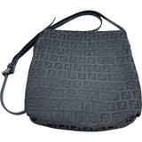 フェンディ FENDI ズッキーノ柄 ショルダー 8BT075 ブラック シルバー金具 キャンバス レディース ショルダーバッグ