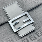 フェンディ FENDI ズッキーノ柄 ショルダー 8BT075 ブラック シルバー金具 キャンバス レディース ショルダーバッグ