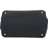 プラダ PRADA カナパMM 2WAYバッグ ブラック ゴールド金具 キャンバス レディース ハンドバッグ