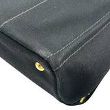 プラダ PRADA カナパMM 2WAYバッグ ブラック ゴールド金具 キャンバス レディース ハンドバッグ