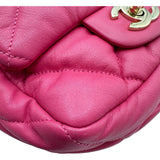 シャネル CHANEL マトラッセ バブルクルト チェーンショルダー 30番台 ピンク ゴールド金具 ラム レディース ショルダーバッグ