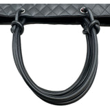 シャネル CHANEL カンボンライン トート ラージ A25169 12番台 ブラック シルバー金具 ラム/エナメル レディース トートバッグ