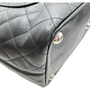 シャネル CHANEL カンボンライン トート ラージ A25169 12番台 ブラック シルバー金具 ラム/エナメル レディース トートバッグ