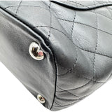シャネル CHANEL カンボンライン トート ラージ A25169 12番台 ブラック シルバー金具 ラム/エナメル レディース トートバッグ