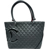 シャネル CHANEL カンボンライン トート ラージ A25169 14番台 ブラック ラム/エナメル レディース トートバッグ