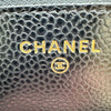 シャネル CHANEL マトラッセ チェーンウォレット AP0250 29番台 ブラック ゴールド金具 キャビア レディース ショルダーバッグ