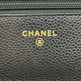 シャネル CHANEL マトラッセチェーンウォレット AP0250 28番台 ブラック ゴールド金具 キャビア レディース ショルダーバッグ