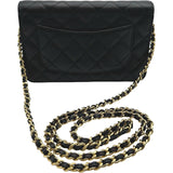シャネル CHANEL マトラッセチェーンウォレット AP0250 28番台 ブラック ゴールド金具 キャビア レディース ショルダーバッグ