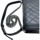 シャネル CHANEL ボーイシャネル28 A92193 19番台 ブラック シルバー金具 ラム レディース ショルダーバッグ
