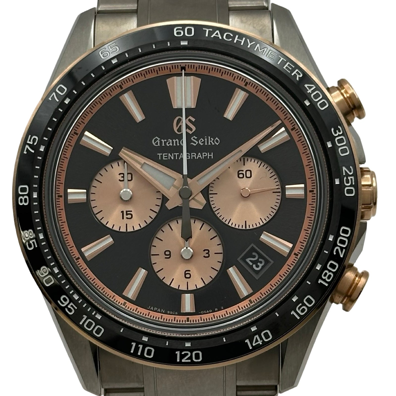 グランドセイコー Grand Seiko エボリューション9 コレクション テンタグラフ SLGC004(9SC5-00C0) ブラック チタン・ピンクゴールド 自動巻き メンズ 腕時計 グランドセイコー Grand Seiko エボリューション9 コレクション