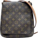 ルイ・ヴィトン LOUIS VUITTON ミュゼット・サルサ ロング ブラウン モノグラム レディース ショルダーバッグ