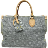 ルイ・ヴィトン LOUIS VUITTON オンザゴーMM M13189 ウォッシュドグレー デニム レディース トートバッグ