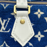 ルイ・ヴィトン LOUIS VUITTON スピーディ・バンドリエール20 M20751 ブルー/ホワイト モノグラム・ジャガード ベルベット レディース ハンドバッグ