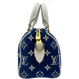ルイ・ヴィトン LOUIS VUITTON スピーディ・バンドリエール20 M20751 ブルー/ホワイト モノグラム・ジャガード ベルベット レディース ハンドバッグ