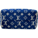 ルイ・ヴィトン LOUIS VUITTON スピーディ・バンドリエール20 M20751 ブルー/ホワイト モノグラム・ジャガード ベルベット レディース ハンドバッグ