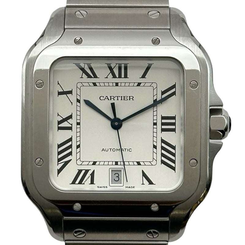 大サービスCartierSantos100自動巻き時計サントスドゥカルティエLM カルティエ Cartier サントス ドゥ カルティエ LM WSSA0018 シルバー