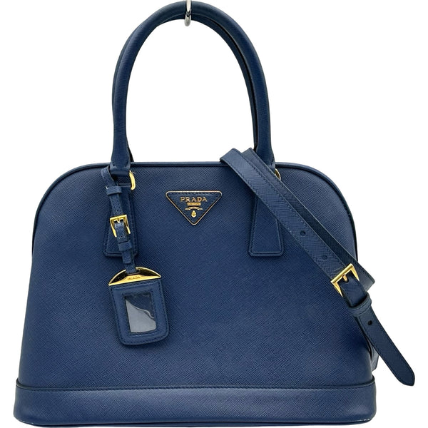 プラダ PRADA サフィアーノトートバッグ ネイビー サフィアーノレザー