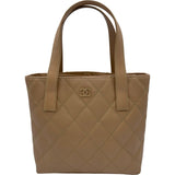 シャネル CHANEL ワイルドステッチ ハンドバッグ A18126 9番台 ベージュ レザー レディース トートバッグ