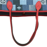 ルイ・ヴィトン LOUIS VUITTON ネヴァーフルMM M44981 ブルー スクエアパッチワーク レディース トートバッグ