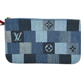 ルイ・ヴィトン LOUIS VUITTON ネヴァーフルMM M44981 ブルー スクエアパッチワーク レディース トートバッグ