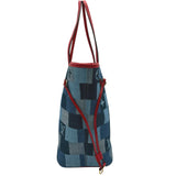 ルイ・ヴィトン LOUIS VUITTON ネヴァーフルMM M44981 ブルー スクエアパッチワーク レディース トートバッグ