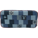 ルイ・ヴィトン LOUIS VUITTON ネヴァーフルMM M44981 ブルー スクエアパッチワーク レディース トートバッグ