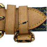 ルイ・ヴィトン LOUIS VUITTON サンチェールベルト 80cm M6921W ブルー デニム レディース ベルト