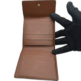 ルイ・ヴィトン LOUIS VUITTON ポルトモネ・ピエ・カルトクレディ M61652 ブラウン モノグラム レディース 三つ折り財布