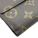 ルイ・ヴィトン LOUIS VUITTON ポルトモネ・ピエ・カルトクレディ M61652 ブラウン モノグラム レディース 三つ折り財布