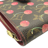 ルイ・ヴィトン LOUIS VUITTON コンパクトジップ M95005 ブラウン モノグラム/チェリー レディース 二つ折り財布