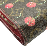 ルイ・ヴィトン LOUIS VUITTON コンパクトジップ M95005 ブラウン モノグラム/チェリー レディース 二つ折り財布