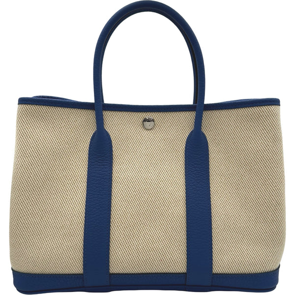 エルメス HERMES ガーデンパーティTPM Z刻 ブルー シルバー金具 トワル