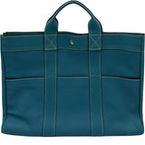 エルメス HERMES フールトゥMM □G刻 ブルージーン シルバー金具 トゴ ユニセックス トートバッグ