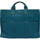 エルメス HERMES フールトゥMM □G刻 ブルージーン シルバー金具 トゴ ユニセックス トートバッグ