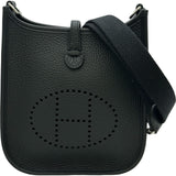 エルメス HERMES エヴリンTPM W刻 ブラック シルバー金具 トリヨン レディース ショルダーバッグ