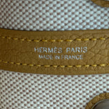 エルメス HERMES ネオガーデン23 K刻 ナチュラルサブレ シルバー金具 トワル レディース ハンドバッグ