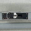エルメス HERMES ケリー28 外縫い K刻印 ブルーグラシエ シルバー金具 トワル レディース ハンドバッグ