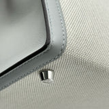 エルメス HERMES ケリー28 外縫い K刻印 ブルーグラシエ シルバー金具 トワル レディース ハンドバッグ