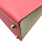 エルメス HERMES ケリー28 外縫い パーソナルオーダー C刻 ローズアザレ/クレ ゴールド金具 エプソン レディース ショルダーバッグ