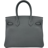 エルメス HERMES バーキン30 K刻 グリミスティ シルバー金具 トゴ レディース ハンドバッグ