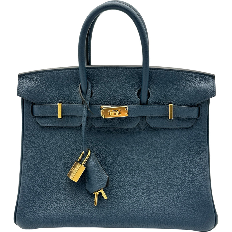 エルメス HERMES バーキン25 B刻 ブルードプリュス ゴールド金具 トゴ