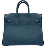 エルメス HERMES バーキン25 B刻 ブルードプリュス ゴールド金具 トゴ レディース ハンドバッグ