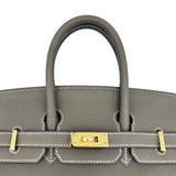 エルメス HERMES バーキン25 W刻印　(2024年製) エトゥープ ゴールド金具 トゴ レディース ハンドバッグ