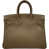 エルメス HERMES バーキン25 W刻印　(2024年製) エトゥープ ゴールド金具 トゴ レディース ハンドバッグ