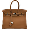 エルメス HERMES バーキン35 K刻印(2025年製) ゴールド シルバー金具 トゴ レディース ハンドバッグ